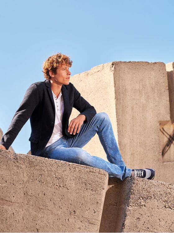 engbers Herren Sweatsakko Saphirblau 29750