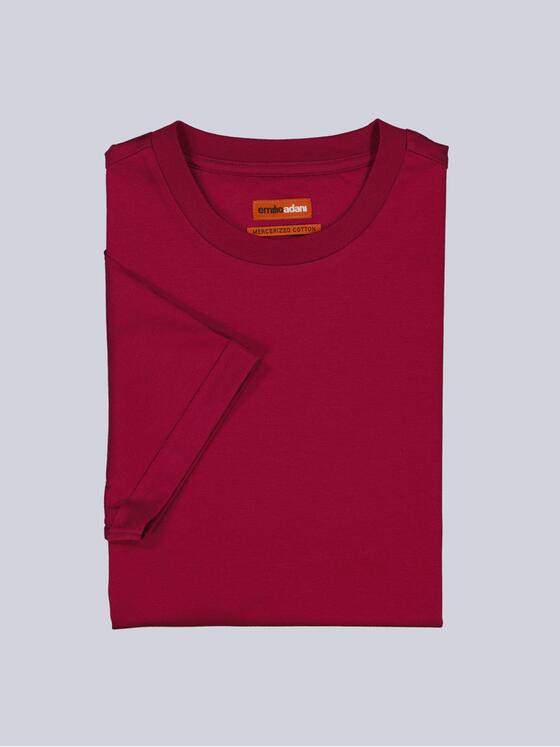 emilio adani Herren Rundhals T-Shirt Bordeaux 39939