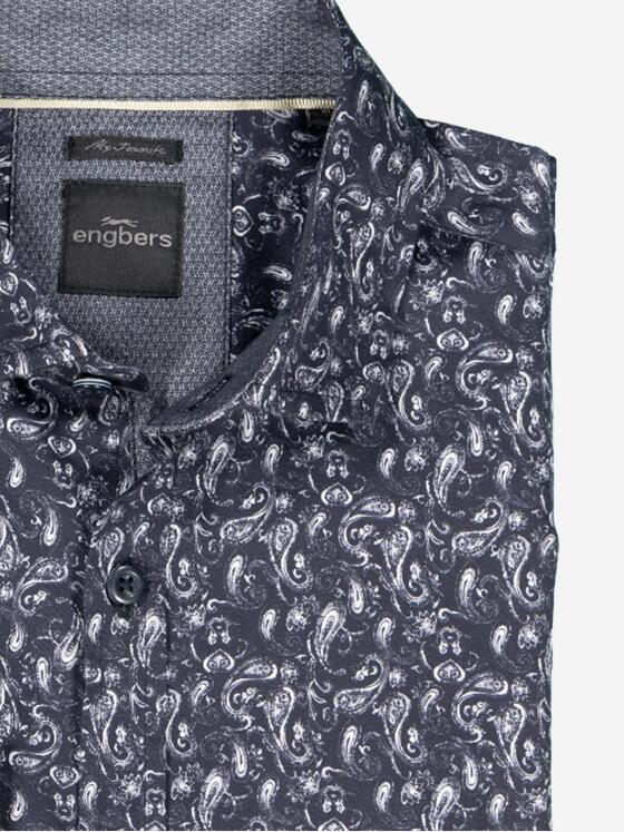 engbers Herren Langarm-Hemd "My Favorite" Schwarz 37275