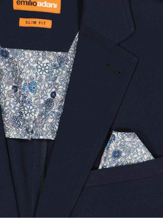 emilio adani Herren Anzug-Sakko slim fit Blau 36844