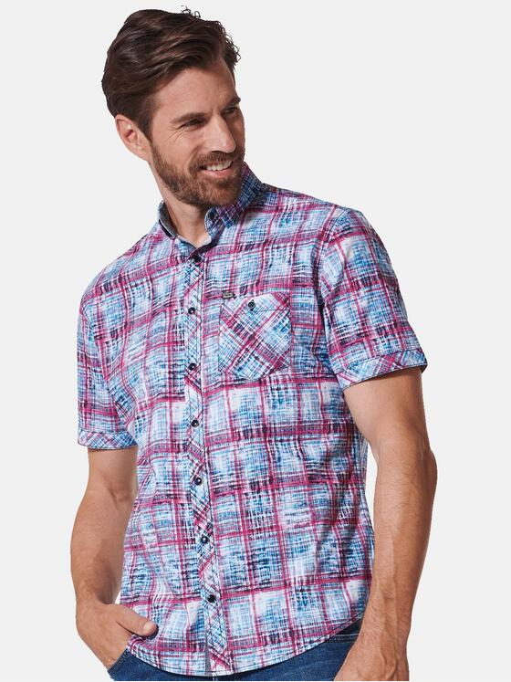 engbers Herren Kurzarm-Hemd regular Violett 35138