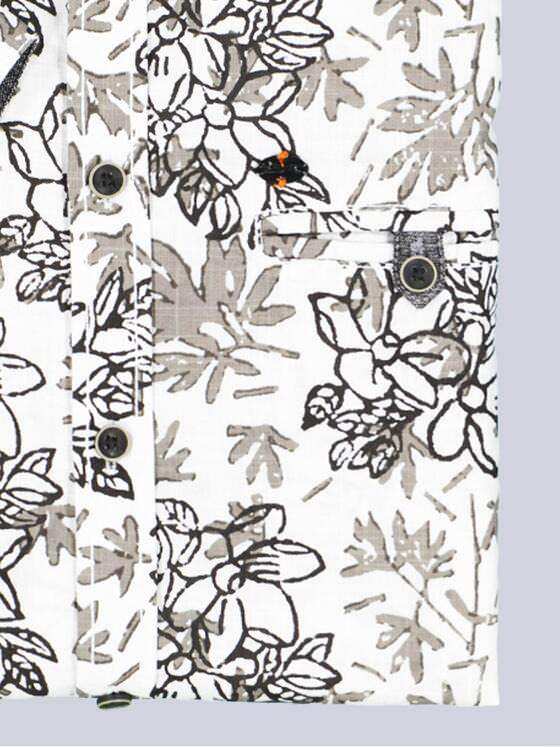 engbers Herren Kurzarm-Hemd gemustert Hellgrau 38777