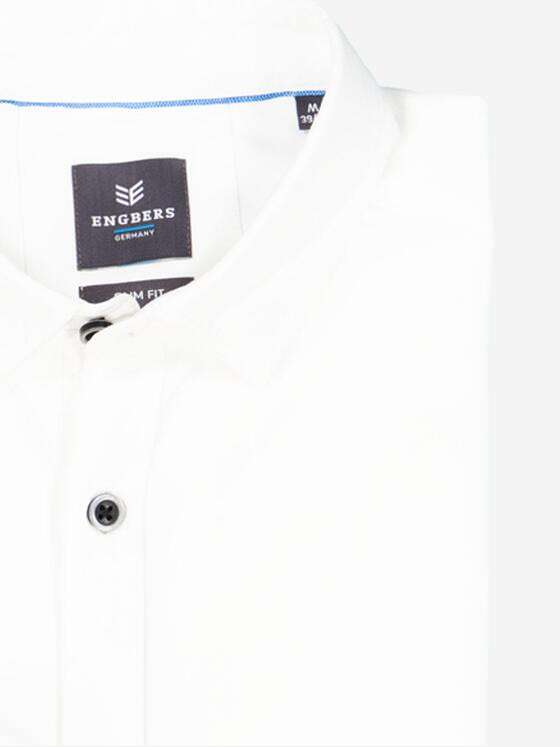 ENGBERS GERMANY Herren Langarm-Hemd slim fit Weiß 37876