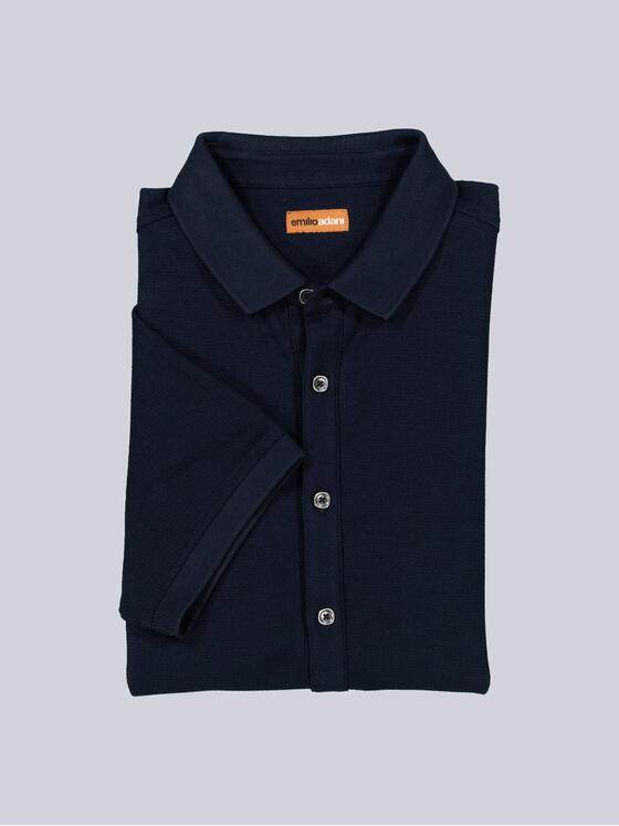 emilio adani Herren Polo-Shirt uni Blau 36979