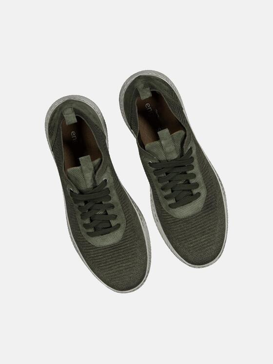 engbers Herren Sneaker aus Materialmix Grün 34418