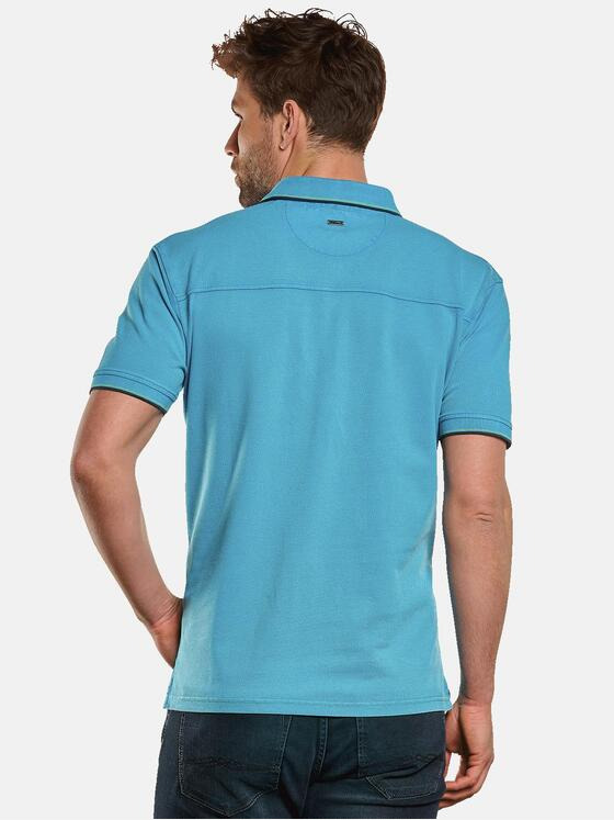 engbers Herren Polo-Shirt uni Blautuerkis 33135