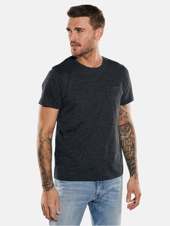 emilio adani Herren T-Shirt slim fit Blau 35105