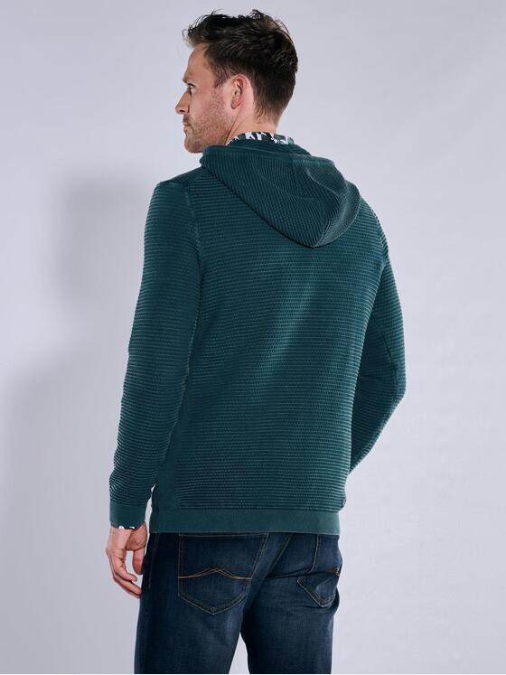engbers Herren Pullover mit Kapuze Petrolblau 38152