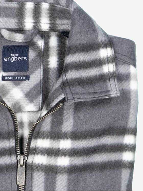 engbers Herren Flauschiges Overshirt kariert Anthrazit 37578