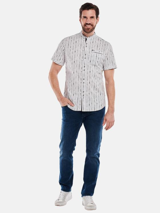 engbers Herren Kurzarm-Hemd slim fit Naturweiss 35074