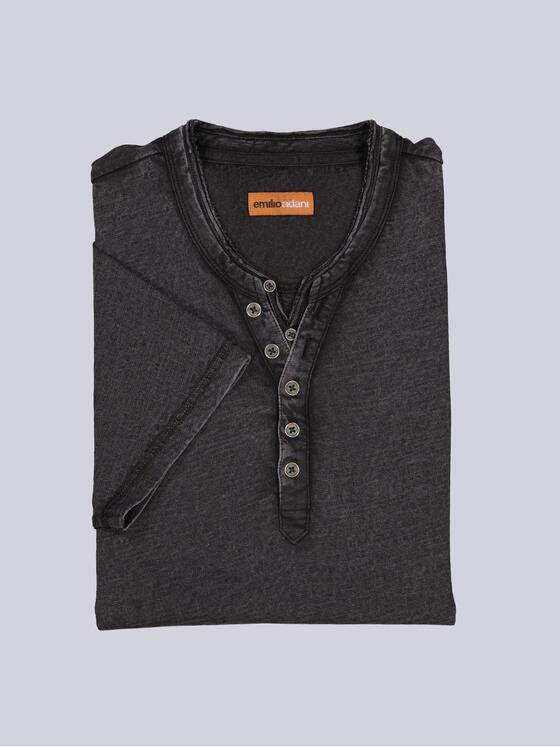 emilio adani Herren Henley-Shirt uni Grau 38961