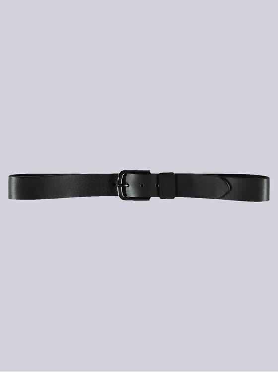 emilio adani Herren Ledergürtel Basic Schwarz 38233