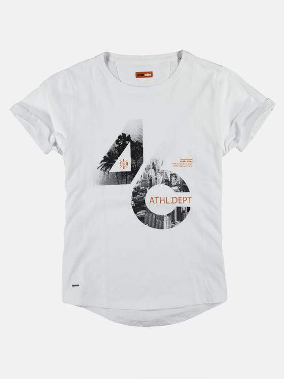 emilio adani Herren Cityprint T-Shirt Weiß 27253