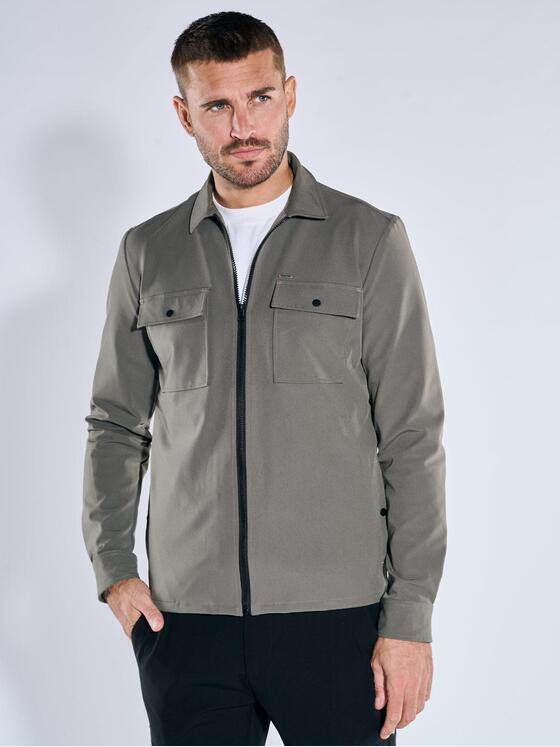 emilio adani Herren Overshirt aus Funktionsware Oliv 39201
