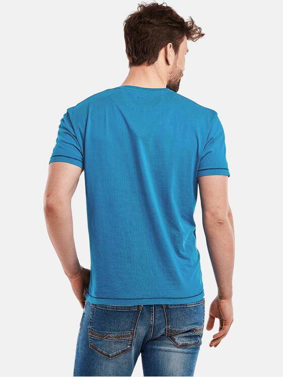 engbers Herren Modisch bedrucktes T-Shirt Cyanblau 27337