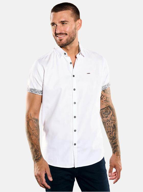 emilio adani Herren Hemd uni Weiß 35120