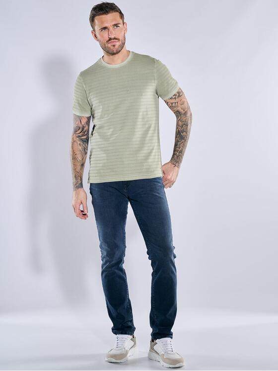 emilio adani Herren T-Shirt gestreift Grün 38931