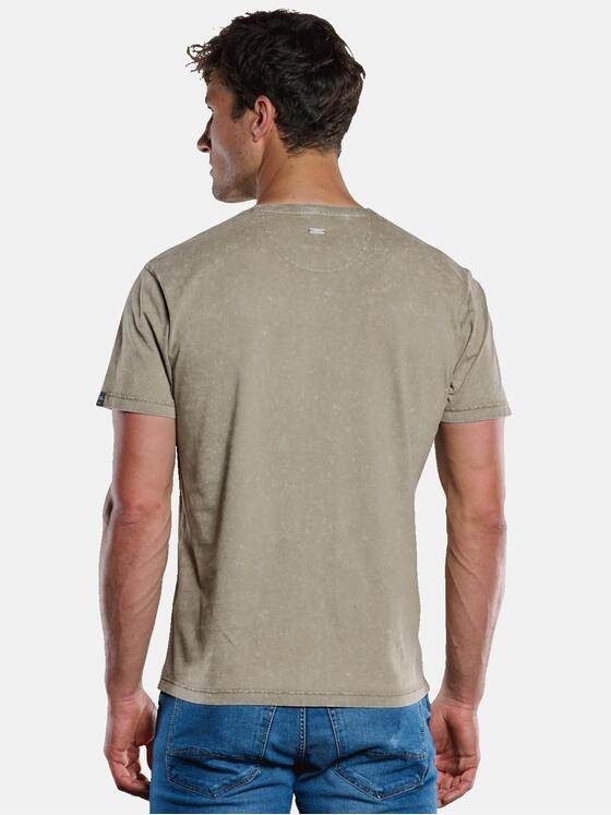 engbers Herren T-Shirt uni Braunbeige 33405