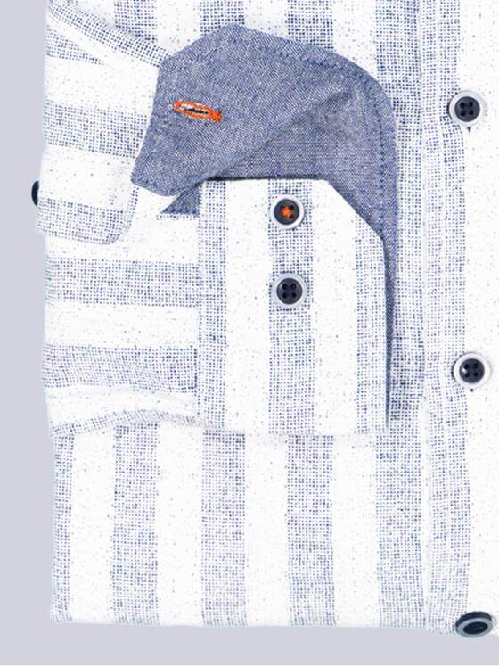 engbers Herren Langarm-Hemd strukturiert Marineblau 39127