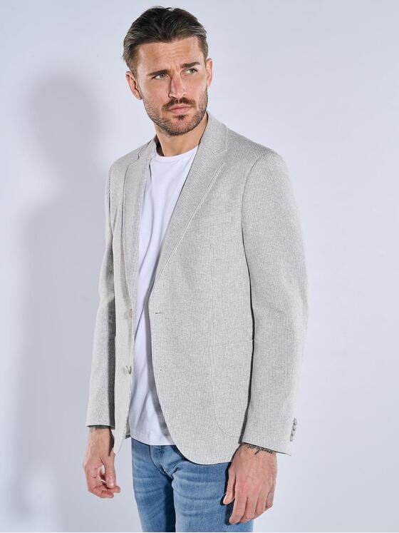 ENGBERS GERMANY Herren Sakko aus italienischem Garn Hellgrau 38410
