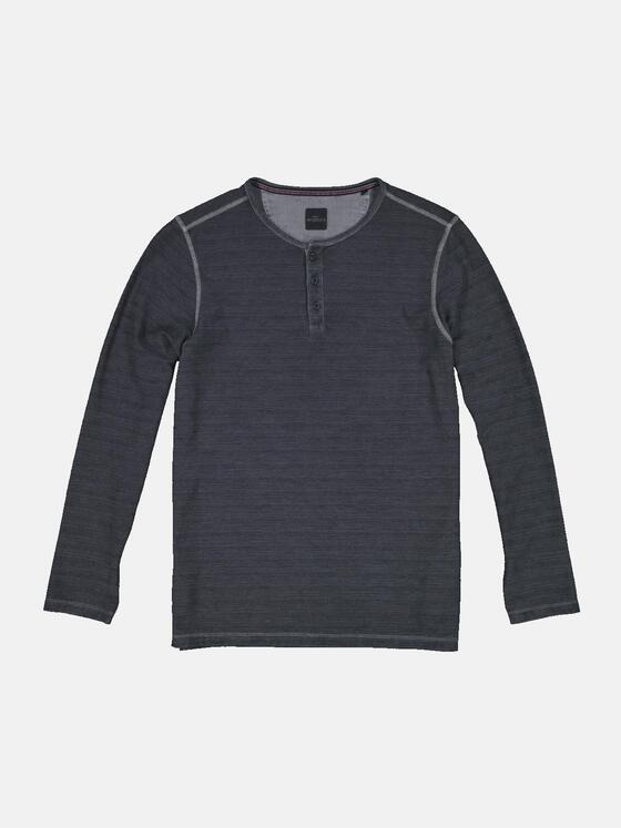 engbers Herren Langarm-Shirt uni Blau 35313