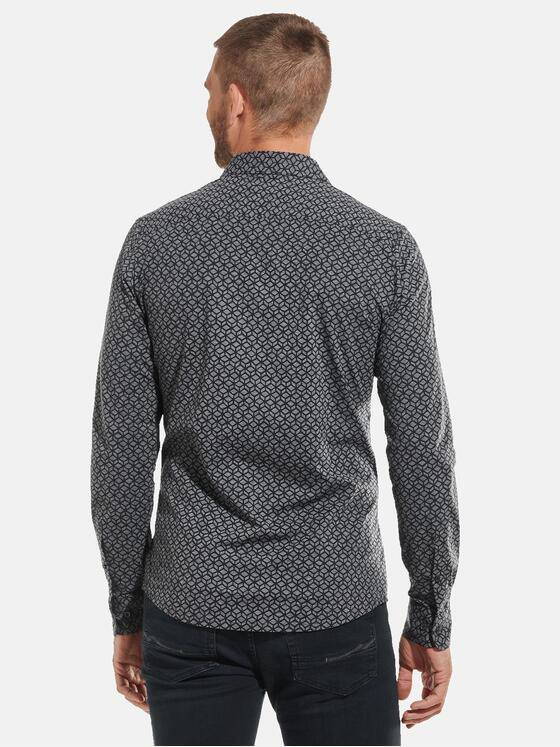 emilio adani Herren Langarm-Hemd aus Jersey Blau 32290