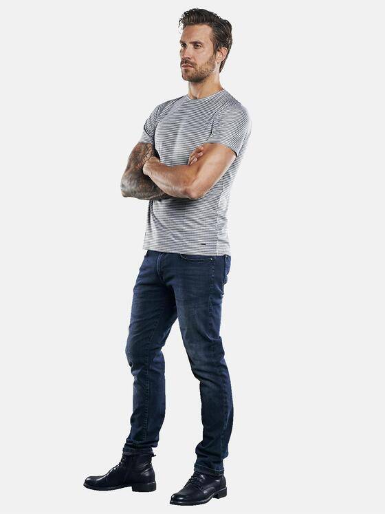 emilio adani Herren Rundhals T-Shirt mit besonderer Warenstruktur Schwarz 30187