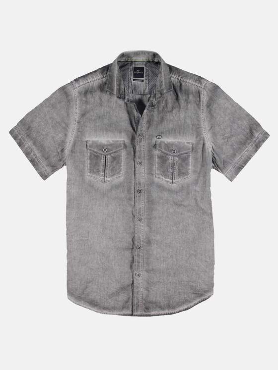 engbers Herren Hemd mit Waschungen Silbergrau 29939