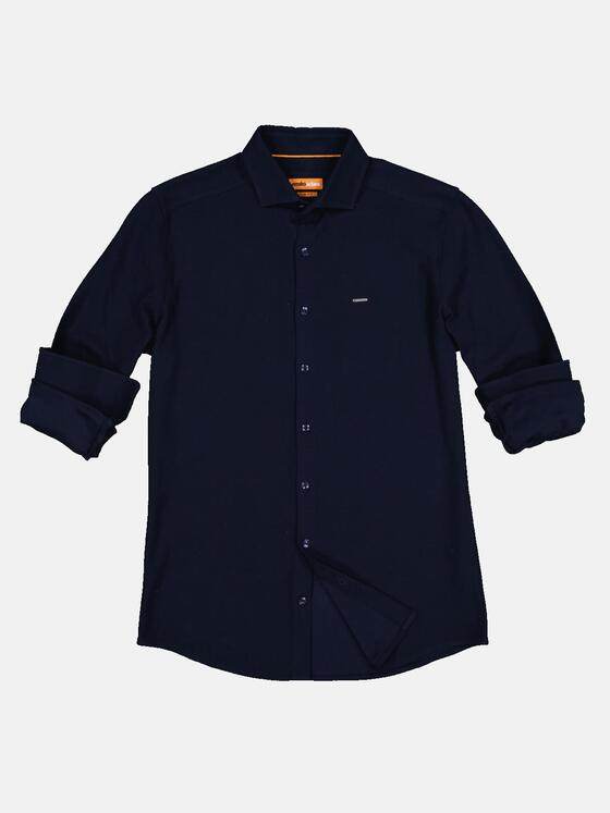emilio adani Herren Hemd uni Blau 32938