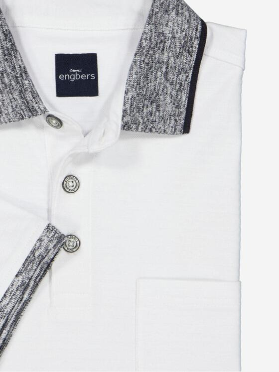 engbers Herren Polo-Shirt strukturiert Weiß 36730