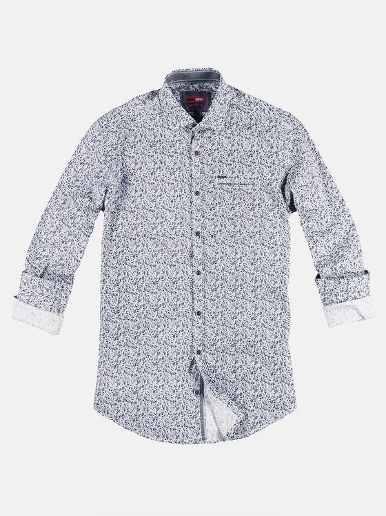 emilio adani Herren Print-Hemd aus Comfort-Stretch Blau 29503