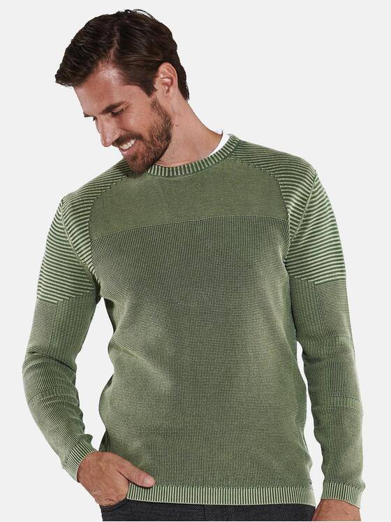 engbers Herren Pullover strukturiert Grün 35615