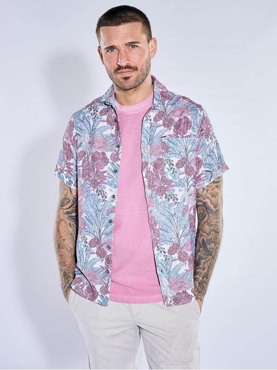 emilio adani Herren Hemd kurzarm Rosa 40701