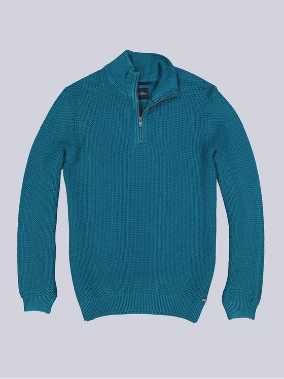engbers Herren Pullover Polokragen Blautuerkis 33848