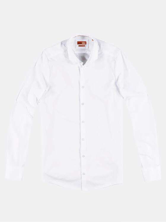 emilio adani Herren Langarm-Hemd "My Favorite" Reinweiss 33704