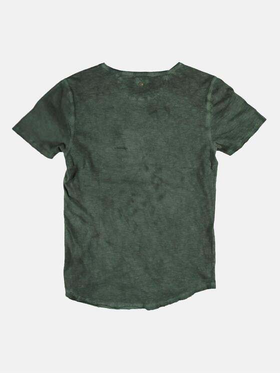 emilio adani Herren Rundhals T-Shirt Grün 25221