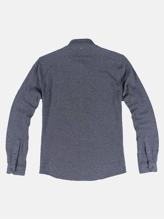 engbers Herren Langarm-Hemd gemustert Blau 32052