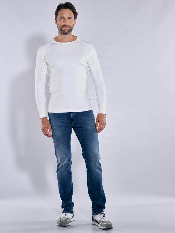 engbers Herren Langarm-Shirt "My Favorite" organic Reinweiss 38784