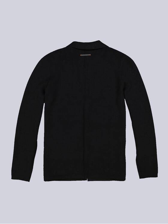 emilio adani Herren Strick-Sakko regular Schwarz 35333