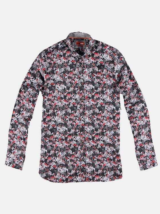 emilio adani Herren Individuelles Langarmhemd Rot 30908