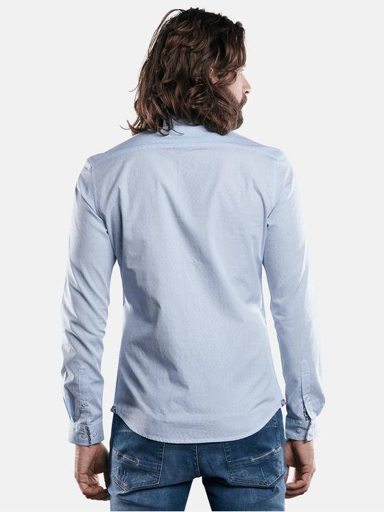emilio adani Herren minimal Print-Hemd mit floralen Details Blau 29508