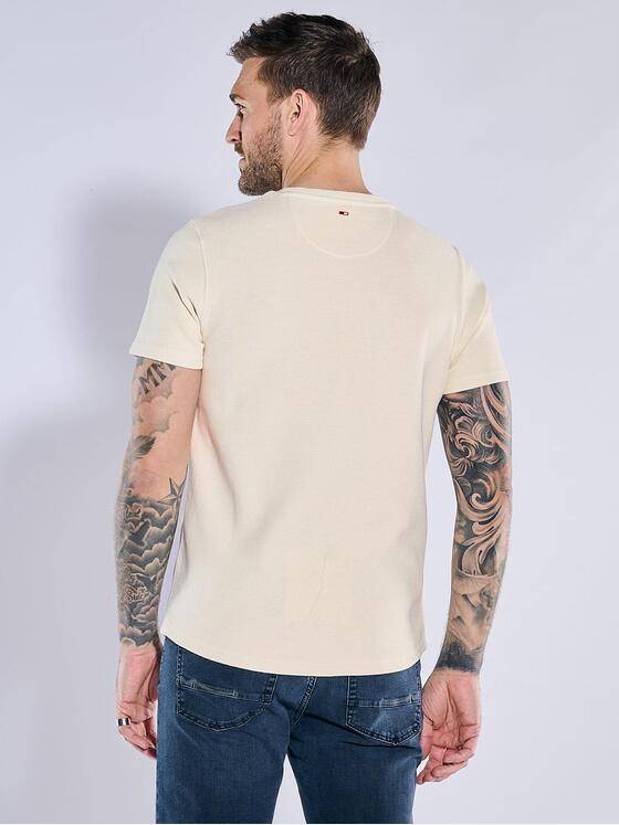emilio adani Herren T-Shirt uni Beige 38929