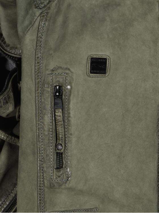 engbers Herren Lederjacke mit abnehmbarer Kapuze Grün 34076