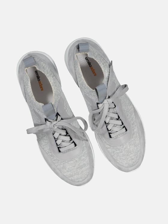 emilio adani Herren Sneaker aus Strick Beige 32657