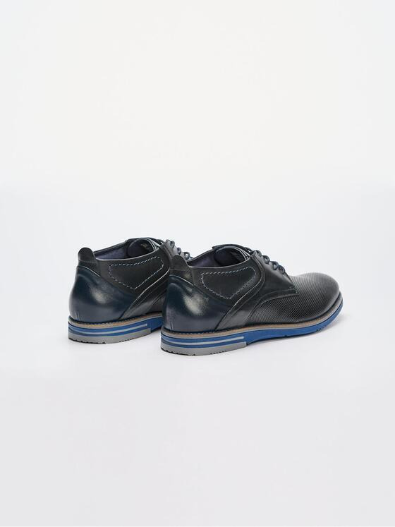 engbers Herren Halbschuh aus Leder Blau 36531