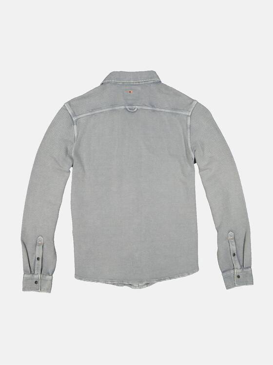 emilio adani Herren Langarm-Shirt mit Polokragen Grau 33733