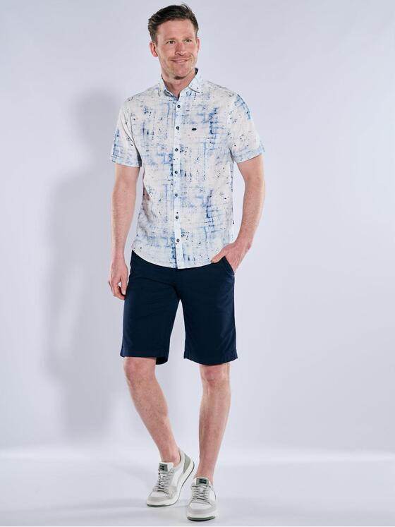 engbers Herren Kurzarm-Hemd gemustert Brilliantblau 38906