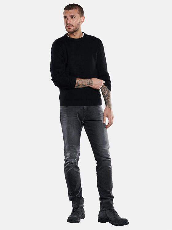 emilio adani Herren Pullover strukturiert Schwarz 33693