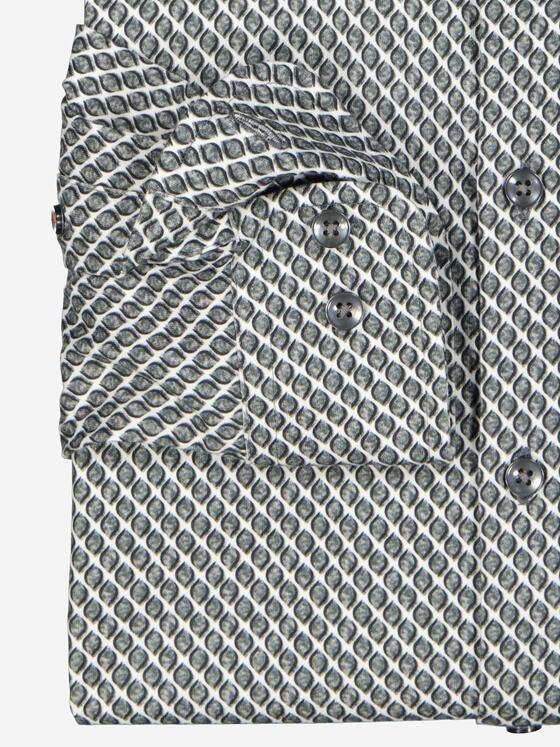 emilio adani Herren Langarm-Hemd slim fit Grau 37674