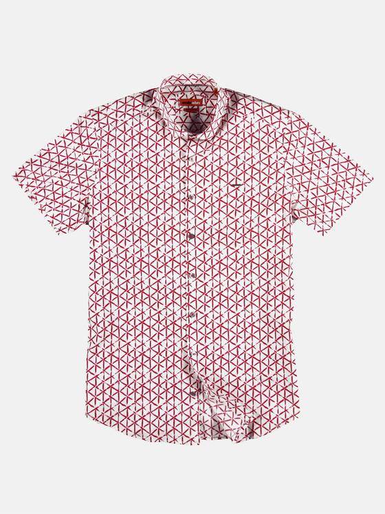 emilio adani Herren elastisches Hemd in maskuliner Passform Rot 29322